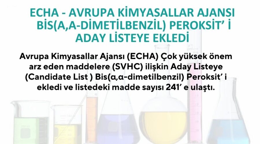 ECHA Avrupa Kimyasallar ajansı, ECHA, Candidate List, Aday Liste