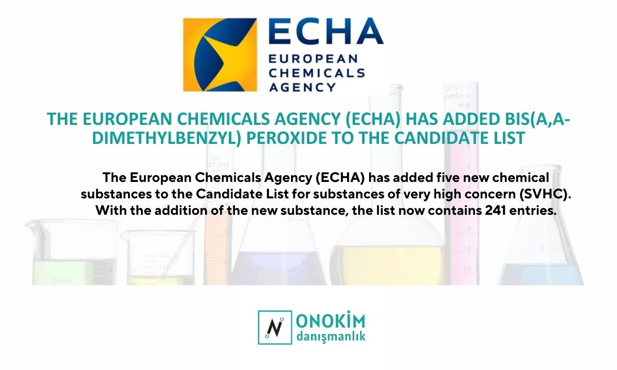 The European Chemicals Agency (ECHA) Adds Bis(α,α-dimethylbenzyl) Peroxide to the Candidate List.